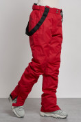 Оптом Полукомбинезон утепленный женский зимний горнолыжный красного цвета 7607Kr, фото 10