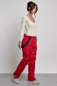 Оптом Полукомбинезон утепленный женский зимний горнолыжный красного цвета 7607Kr в Уфе, фото 17