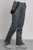 Оптом Полукомбинезон утепленный женский зимний горнолыжный серого цвета 7607Sr в Перми, фото 3