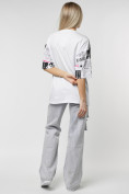 Оптом Женские футболки с принтом белого цвета 76091Bl в Екатеринбурге, фото 7