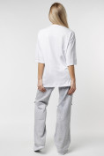 Оптом Женские футболки с принтом белого цвета 76098Bl в Екатеринбурге, фото 9