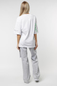 Оптом Женские футболки с принтом белого цвета 76102Bl в Екатеринбурге, фото 9