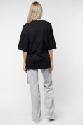Оптом Женские футболки с принтом черного цвета 76110Ch в Екатеринбурге, фото 8