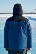 Оптом Горнолыжная куртка мужская зимняя синего цвета 7611S, фото 2