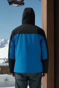 Оптом Горнолыжная куртка мужская зимняя голубого цвета 7612Gl, фото 3