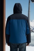 Оптом Горнолыжная куртка мужская зимняя синего цвета 7612S, фото 4