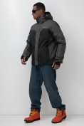 Оптом Горнолыжная куртка мужская зимняя темно-серого цвета 7612TC, фото 6