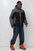 Оптом Горнолыжная куртка мужская зимняя темно-серого цвета 7612TC, фото 7