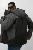 Оптом Горнолыжная куртка мужская зимняя темно-серого цвета 7612TC, фото 12