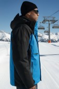 Оптом Горнолыжная куртка мужская зимняя голубого цвета 7616Gl, фото 3