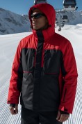 Оптом Горнолыжная куртка мужская зимняя красного цвета 7616Kr