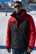 Оптом Горнолыжная куртка мужская зимняя красного цвета 7616Kr, фото 3