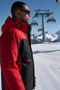 Оптом Горнолыжная куртка мужская зимняя красного цвета 7616Kr, фото 2