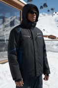Оптом Горнолыжная куртка мужская зимняя темно-синего цвета 7617TS, фото 2