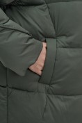 Оптом Куртка зимняя женская с капюшоном модная цвета хаки 7651Kh, фото 10