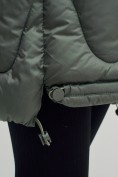 Оптом Куртка зимняя женская с капюшоном модная цвета хаки 7653Kh, фото 13