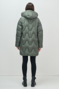 Оптом Куртка зимняя женская с капюшоном модная цвета хаки 7653Kh, фото 4