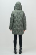 Оптом Куртка зимняя женская с капюшоном модная цвета хаки 7653Kh, фото 6