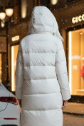Оптом Пальто зимнее утепленное с капюшоном женское бежевого цвета 7700B, фото 4
