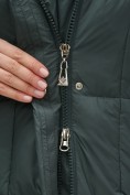 Оптом Пальто зимнее утепленное с капюшоном женское темно-серого цвета 7700TC, фото 13