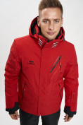 Оптом Горнолыжная куртка мужская красного цвета 77010Kr в Екатеринбурге, фото 2