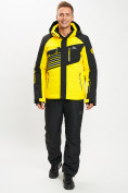 Оптом Горнолыжная куртка мужская желтого цвета 77012J, фото 10
