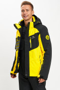 Оптом Горнолыжная куртка мужская желтого цвета 77012J, фото 11