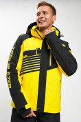 Оптом Горнолыжная куртка мужская желтого цвета 77012J, фото 2