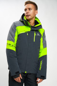 Оптом Горнолыжная куртка мужская зеленого цвета 77013Z в Казани, фото 2