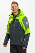 Оптом Горнолыжная куртка мужская зеленого цвета 77013Z, фото 5