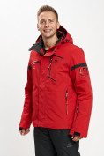 Оптом Горнолыжная куртка мужская красного цвета 77014Kr, фото 2
