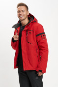 Оптом Горнолыжная куртка мужская красного цвета 77014Kr, фото 5
