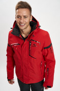 Оптом Горнолыжная куртка мужская красного цвета 77014Kr, фото 3