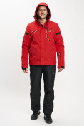Оптом Горнолыжная куртка мужская красного цвета 77014Kr, фото 12