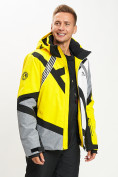 Оптом Горнолыжная куртка мужская желтого цвета 77015J в Екатеринбурге, фото 12
