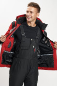 Оптом Горнолыжная куртка мужская красного цвета 77015Kr, фото 11