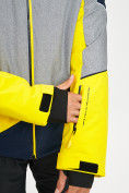 Оптом Горнолыжная куртка мужская желтого цвета 77016J в Екатеринбурге, фото 8
