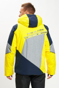 Оптом Горнолыжная куртка мужская желтого цвета 77016J, фото 7