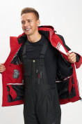 Оптом Горнолыжная куртка мужская красного цвета 77016Kr, фото 9