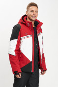 Оптом Горнолыжная куртка мужская красного цвета 77016Kr, фото 4