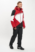 Оптом Горнолыжная куртка мужская красного цвета 77016Kr, фото 10