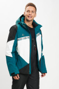 Оптом Горнолыжная куртка мужская темно-зеленого цвета 77016TZ в Казани, фото 4