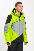Оптом Горнолыжная куртка мужская зеленого цвета 77016Z, фото 3