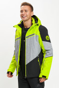 Оптом Горнолыжная куртка мужская зеленого цвета 77016Z, фото 4