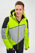 Оптом Горнолыжная куртка мужская зеленого цвета 77016Z в Екатеринбурге