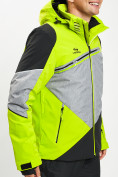 Оптом Горнолыжная куртка мужская зеленого цвета 77016Z, фото 8