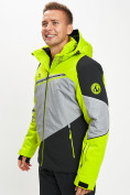 Оптом Горнолыжная куртка мужская зеленого цвета 77016Z, фото 2