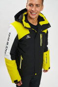 Оптом Горнолыжная куртка мужская желтого цвета 77018J, фото 9
