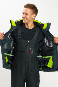 Оптом Горнолыжная куртка мужская зеленого цвета 77018Z, фото 10