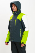 Оптом Горнолыжная куртка мужская зеленого цвета 77018Z, фото 6